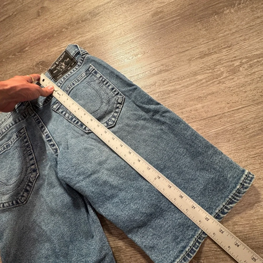 True Religion Ricky Jeans Shorts Mens 32 Blue Cotton Denim Relaxed Straight Y2K